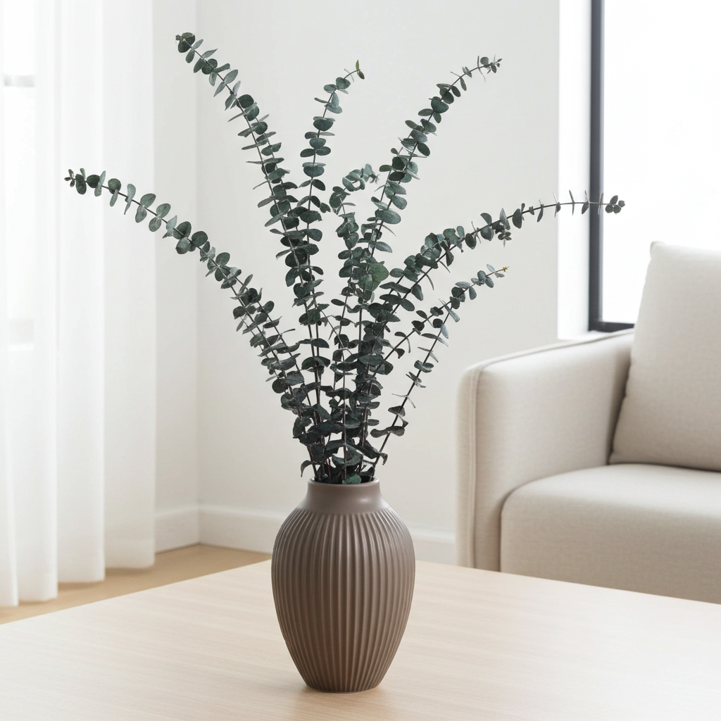 Stabilizovaný Eucalyptus Baby Blue – zelený svazek ve váze